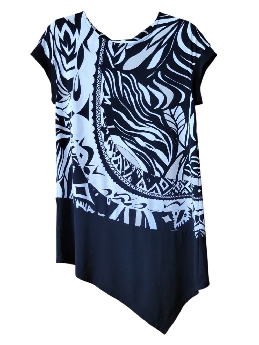 Chico’s Tunic Top Asymmetrical Hem - Size 0 (4)